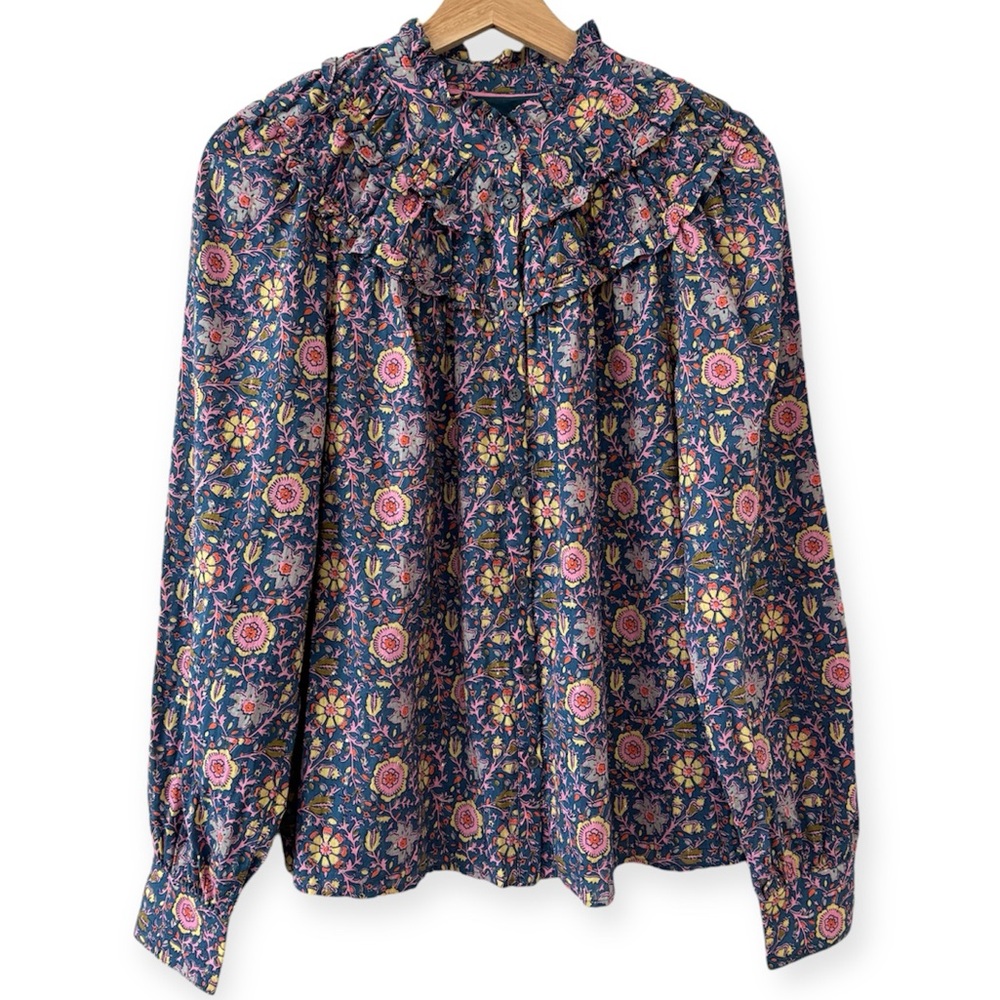 Boden Floral Peasant Blouse